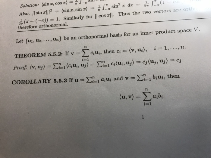 Solved Section 5 5 Orthonormal Sets Problem 3 Previous P Chegg Com