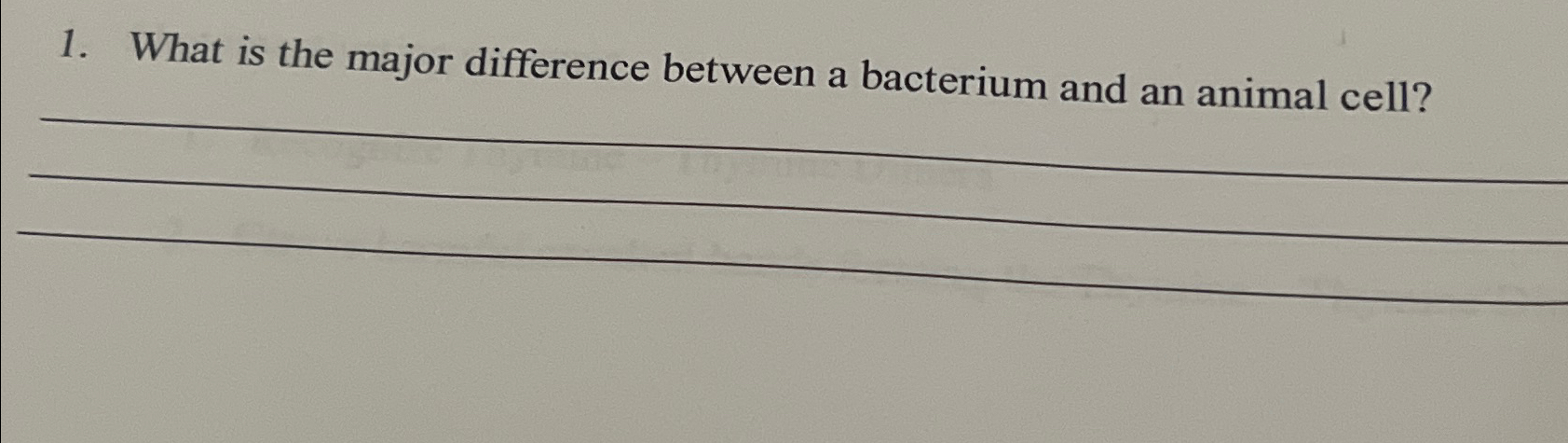 Solved What is the major difference between a bacterium and | Chegg.com
