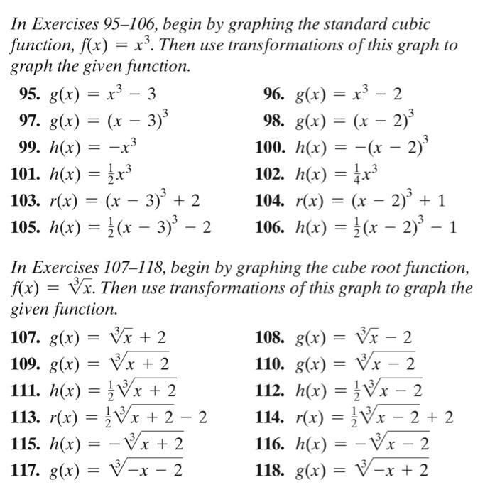 Solved = - In Exercises 95–106, begin by graphing the | Chegg.com
