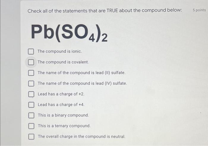 Solved Check All Of The Statements That Are TRUE About The | Chegg.com