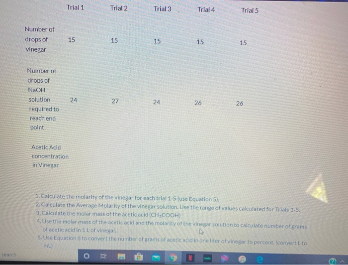Lab 10 Microscale titration of Vinegar Introduction