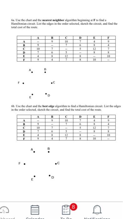 Use the Nearest Neighbor Algorithm beginning at the | Chegg.com