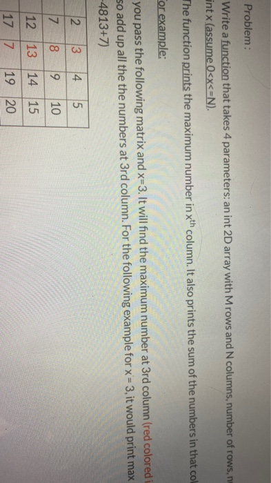 Solved Problem: Write a function that takes 4 parameters: an | Chegg.com