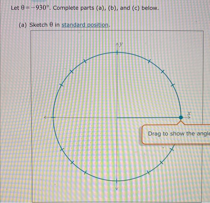 Solved Let θ=−930∘. Complete parts (a), (b), and (c) below. | Chegg.com