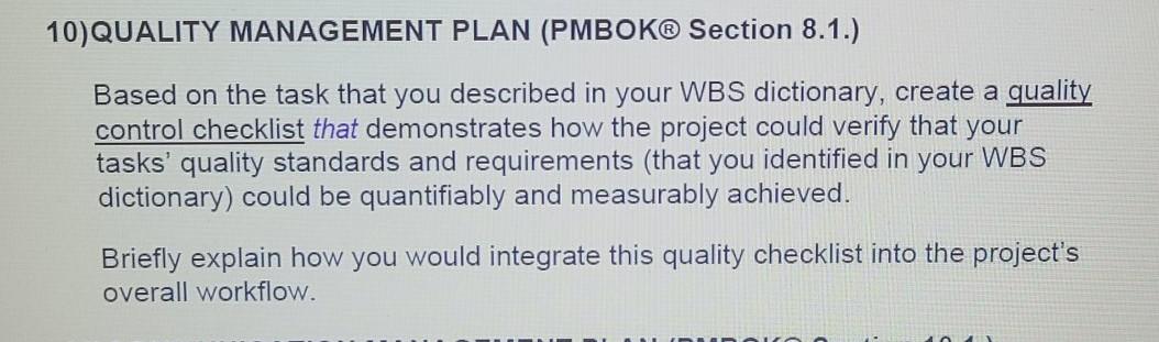 Solved PROJECT MANAGEMENT PLAN ASSIGNMENT Assignment In our | Chegg.com
