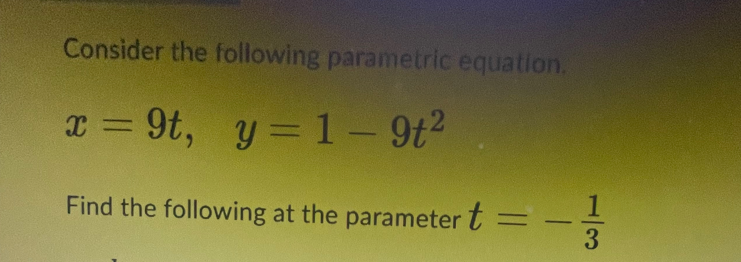Solved Consider the following parametric | Chegg.com