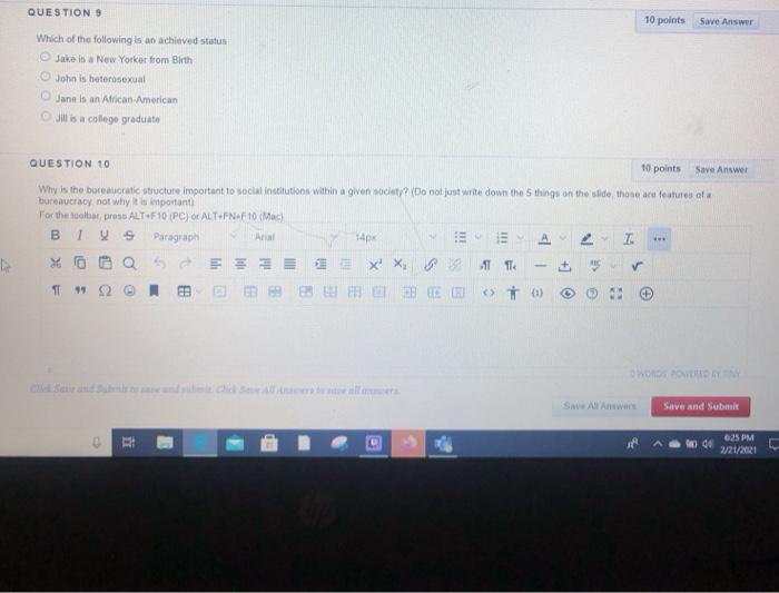 Solved QUESTIONS 10 points Save Answer Which of the | Chegg.com