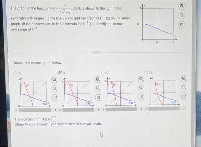 Solved 1 A 1 The Graph Of The Function F X X Is Chegg Com