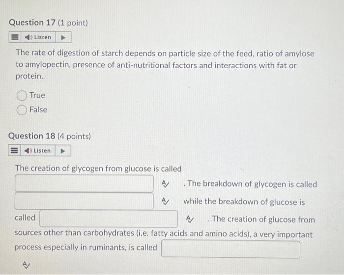 Solved The rate of digestion of starch depends on particle | Chegg.com