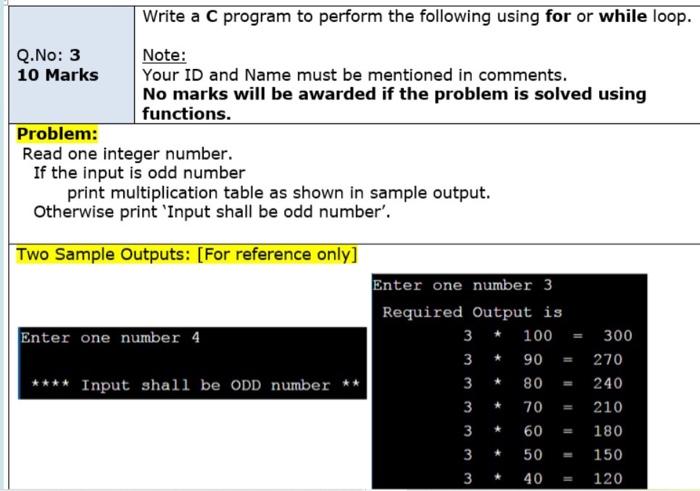 Solved Write a C program to perform the following using for | Chegg.com