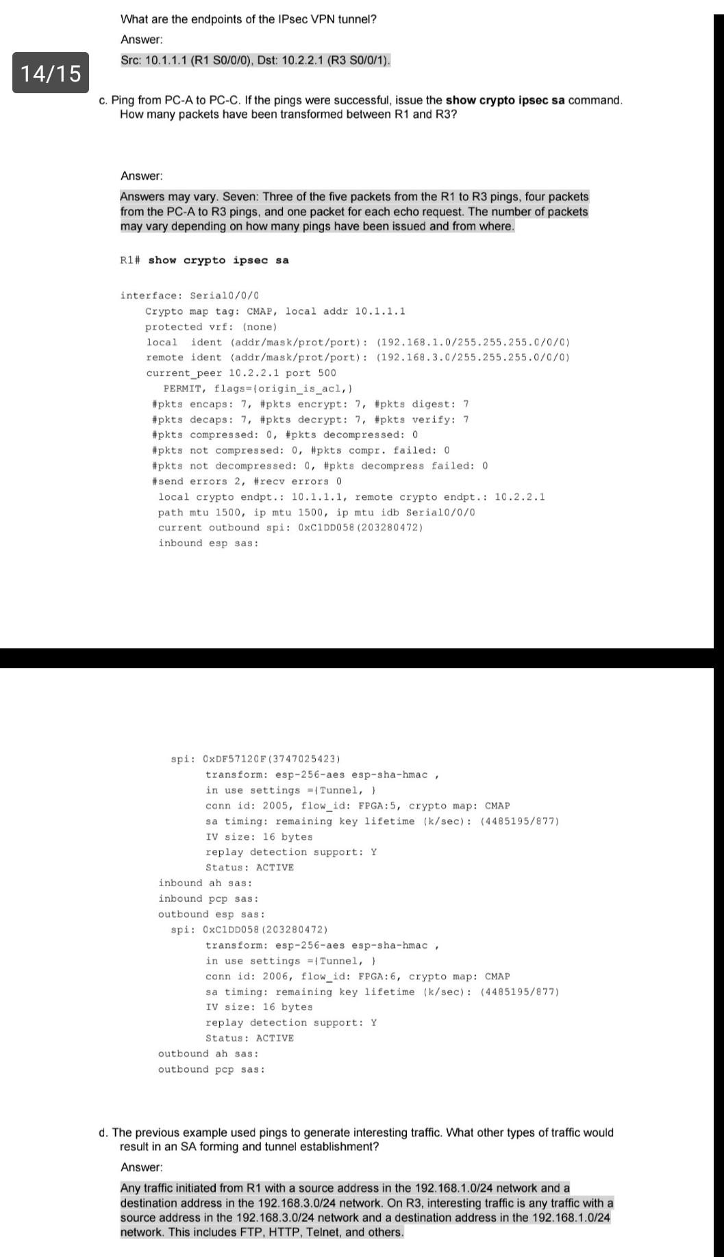 CSCB354 LAB WORK Lab 6: Configuring a Site-to-Site | Chegg.com