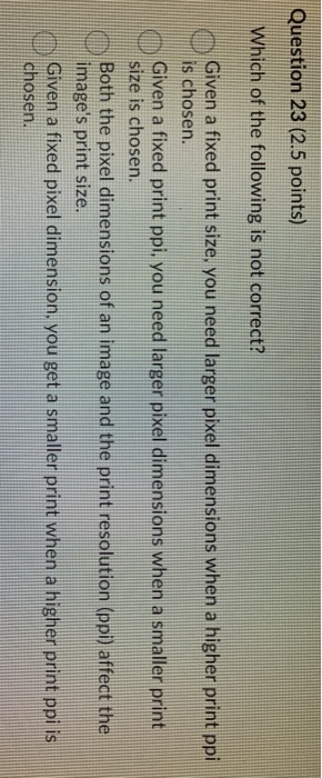 Solved Question 23 (2.5 points) Which of the following is | Chegg.com