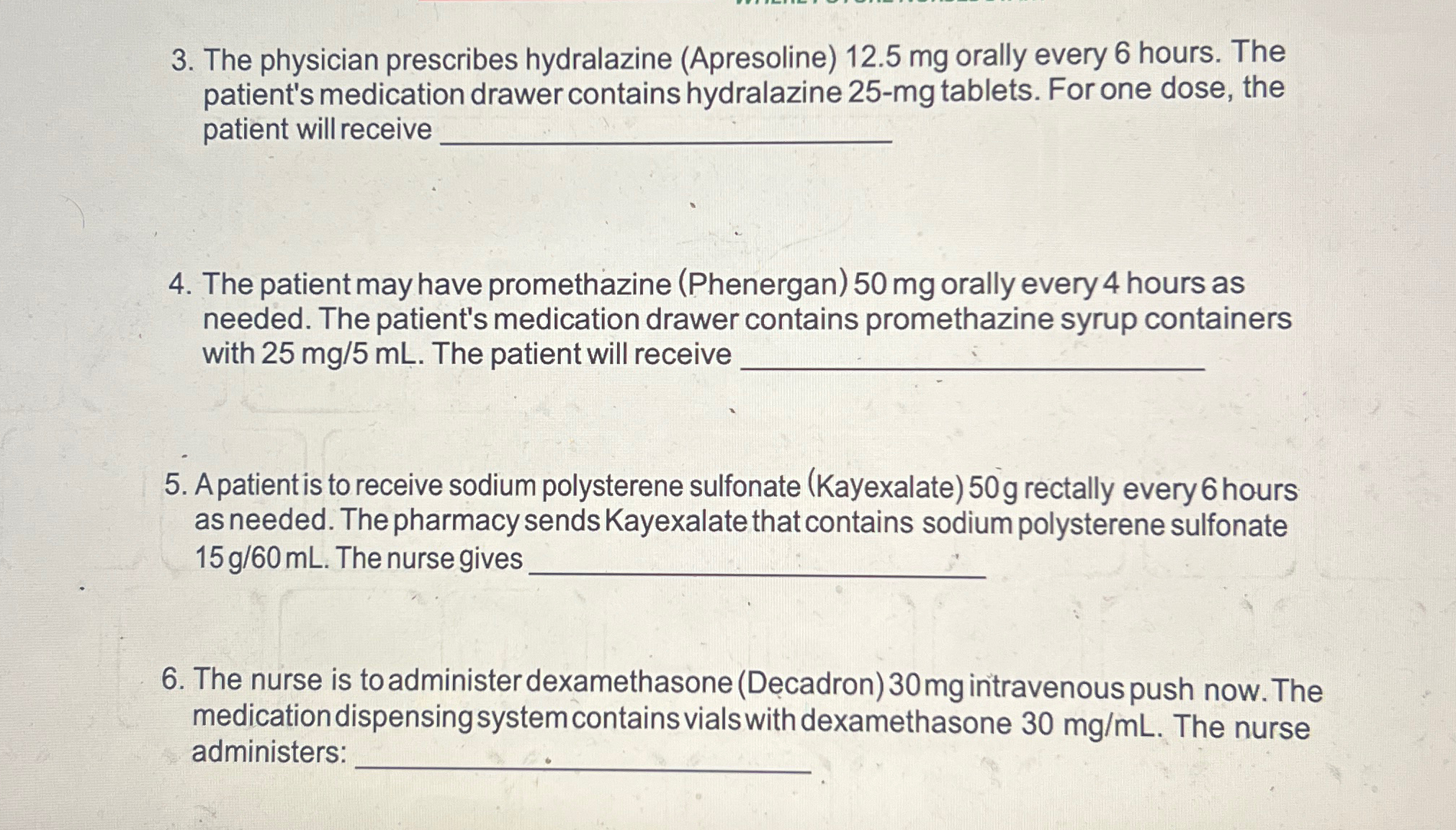 Solved The physician prescribes hydralazine | Chegg.com