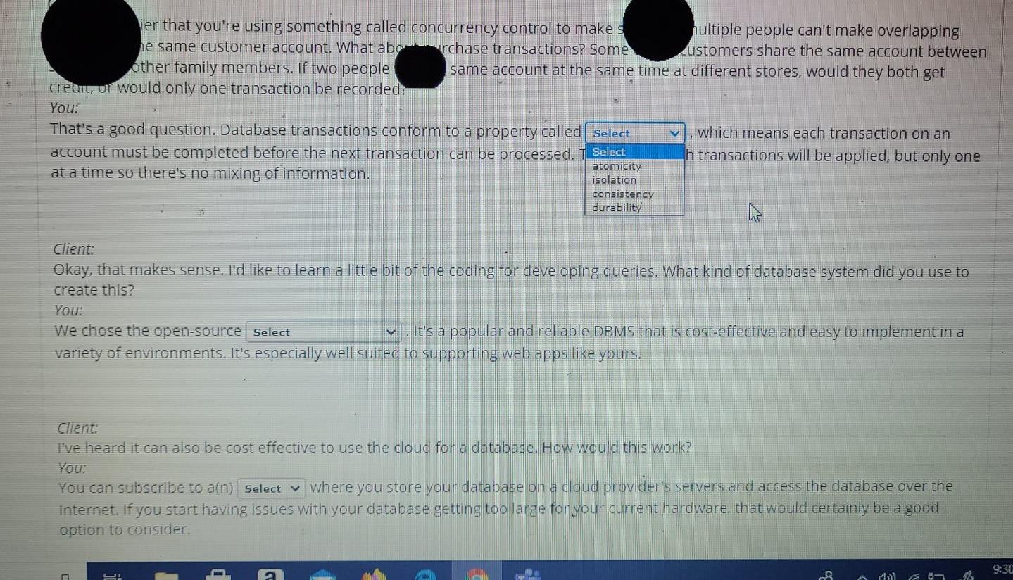Solved After entering data into a relational database, users