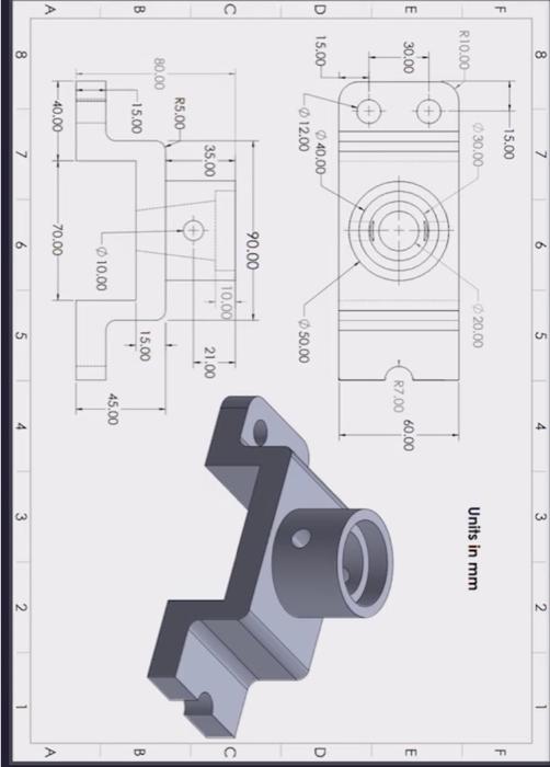 Solved Create the 3D model attached and import it to | Chegg.com