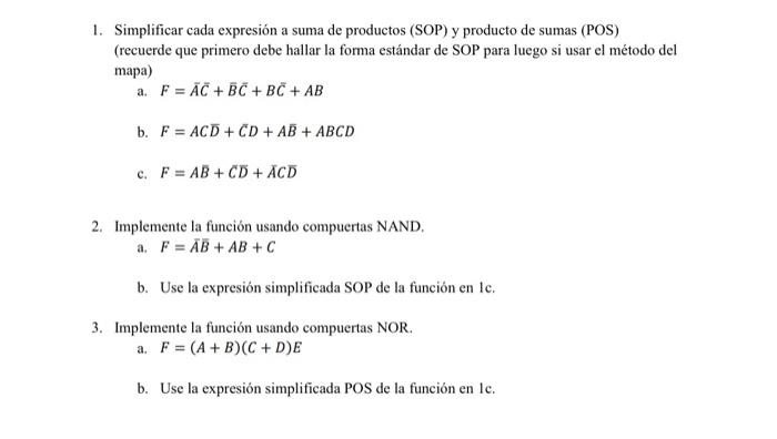 Simplificar funciones