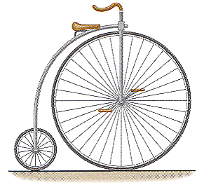 Bicycle with best sale large front wheel