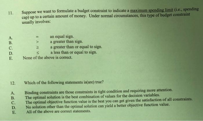 Solved 10. The following diagram depicts a constraint used | Chegg.com