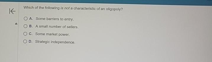 Solved Which of the following is not a characteristic of an | Chegg.com