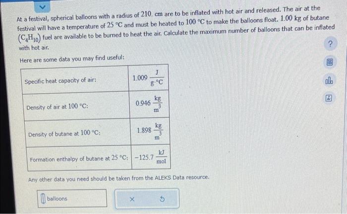 Solved At A Festival, Spherical Balloons With A Radius Of | Chegg.com