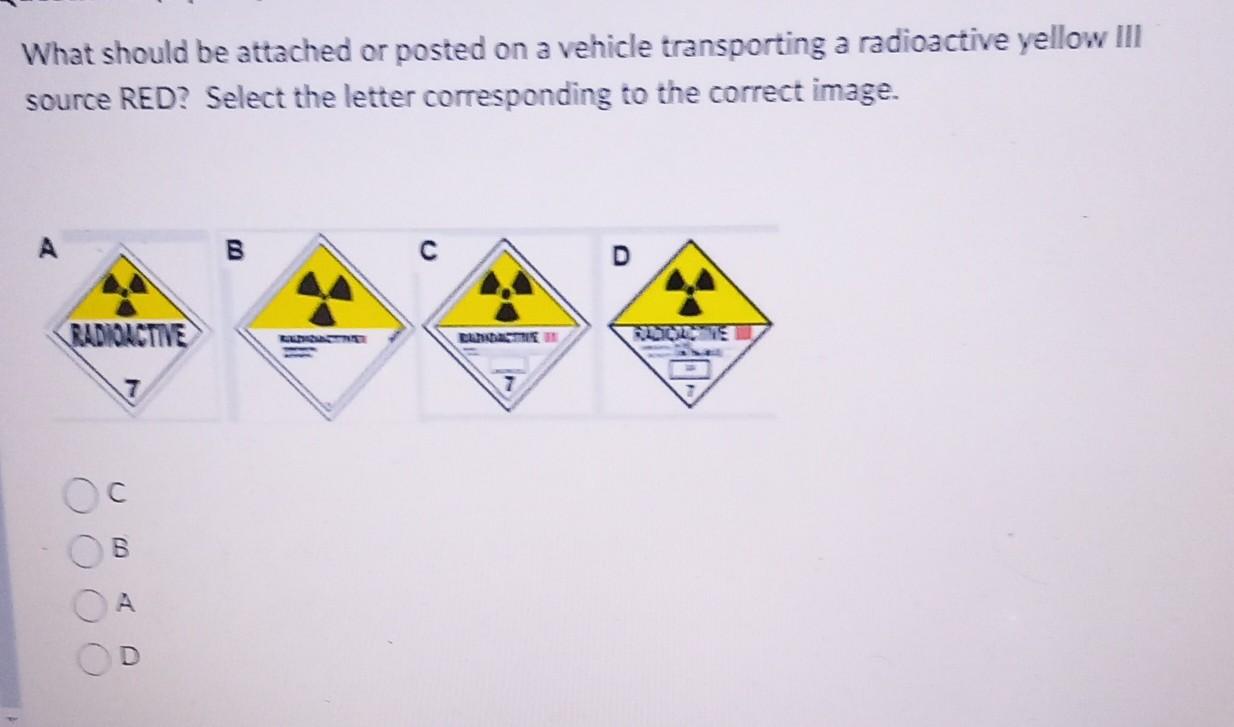 Solved What should be attached or posted on a vehicle