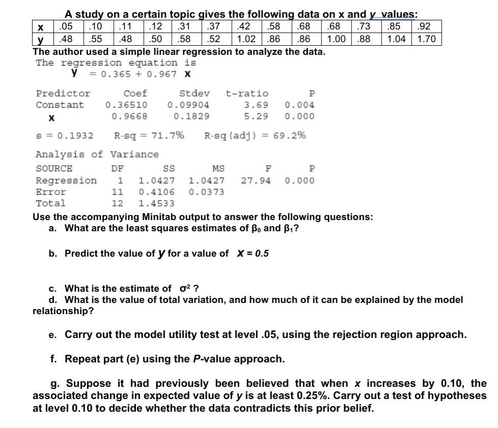 Solved A Study On A Certain Topic Gives The Following Data Chegg Com