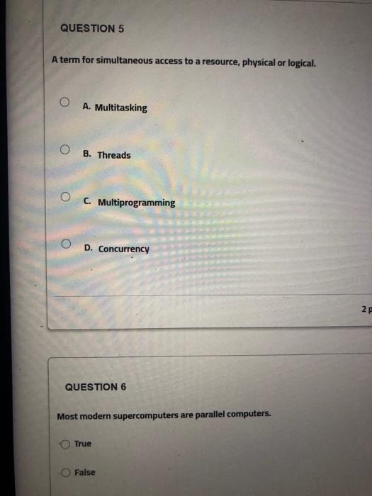 Solved QUESTION 1 is a technique of dividing one task into | Chegg.com