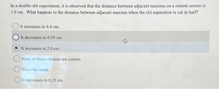 Solved In a double-slit experiment, it is observed that the | Chegg.com