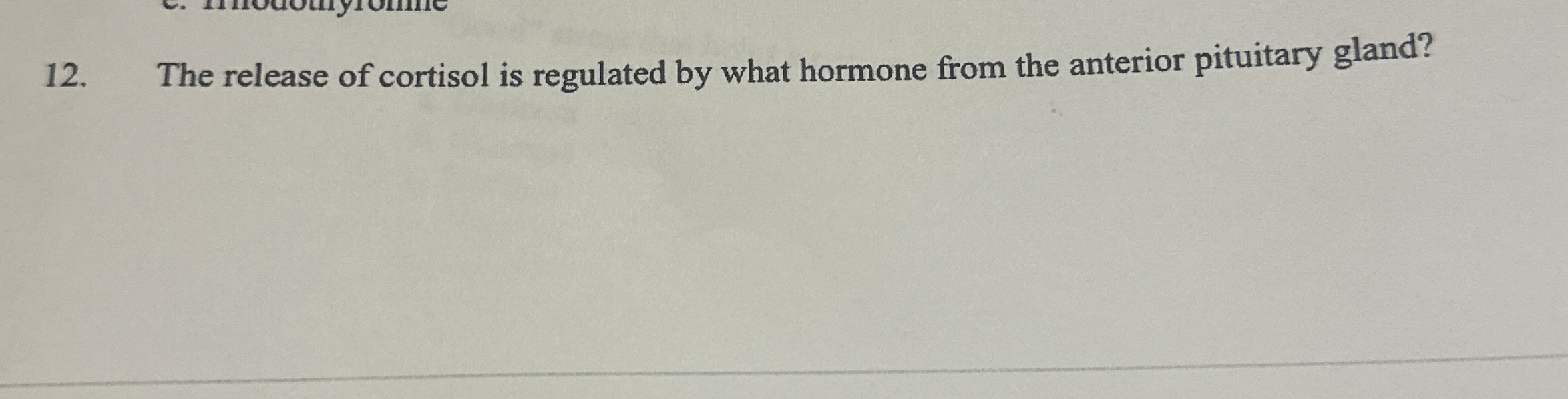 Solved The release of cortisol is regulated by what hormone | Chegg.com