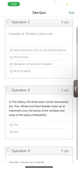 Examples of 'Primitive Cultures are: Native Americans | Chegg.com