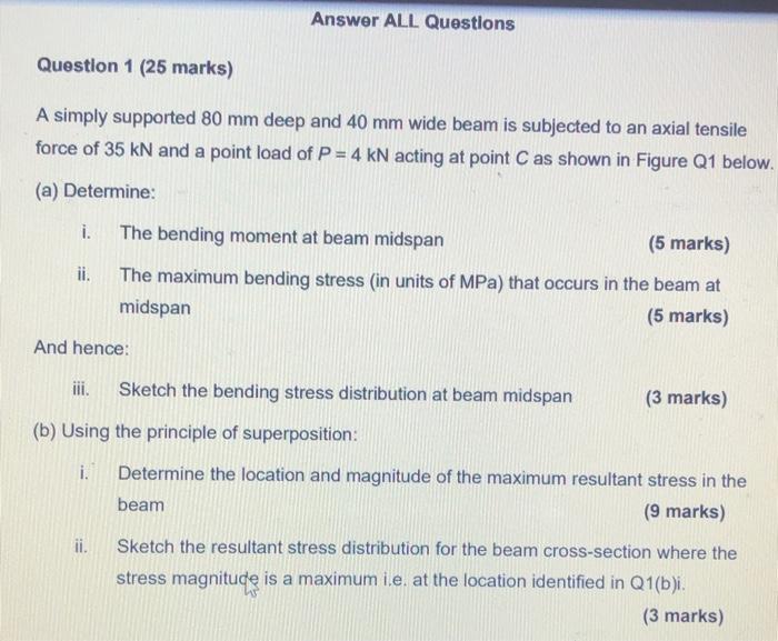 Solved Answer ALL Questions Question 1 (25 marks) A simply | Chegg.com