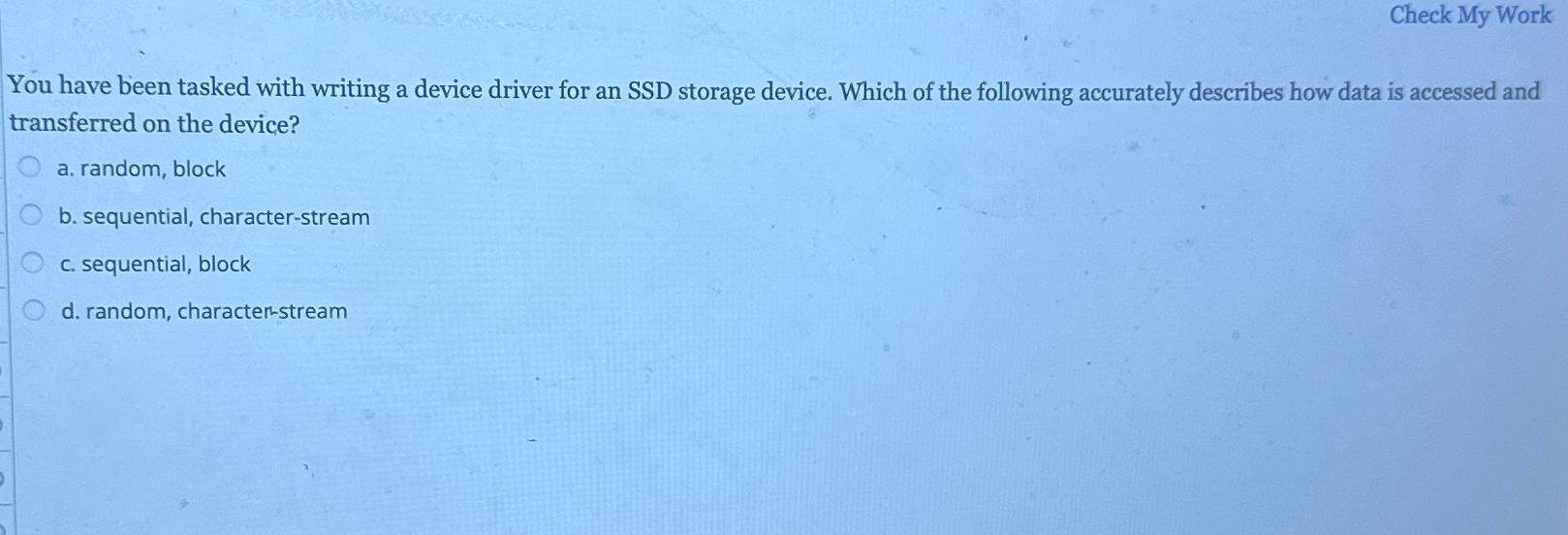 Solved Check My WorkYou have been tasked with writing a | Chegg.com