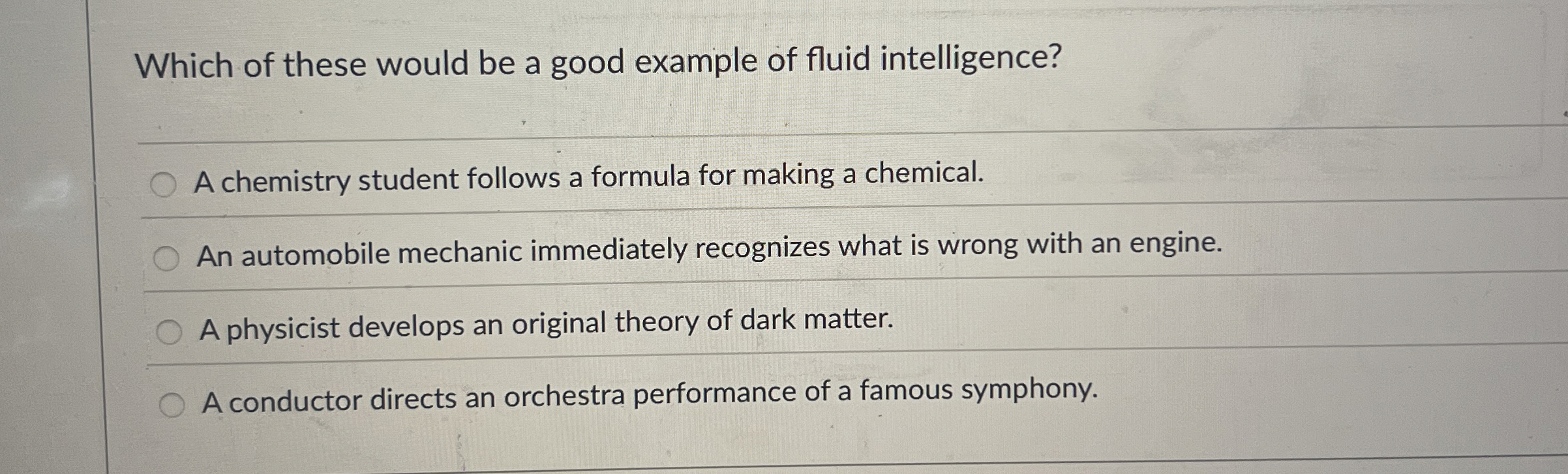 Solved Which of these would be a good example of fluid | Chegg.com