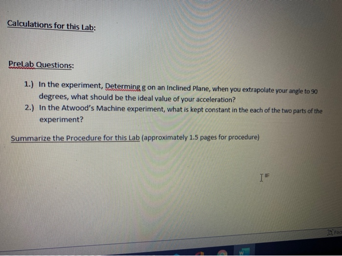 Solved Calculations for this Lab: PreLab Questions: 1.) In | Chegg.com