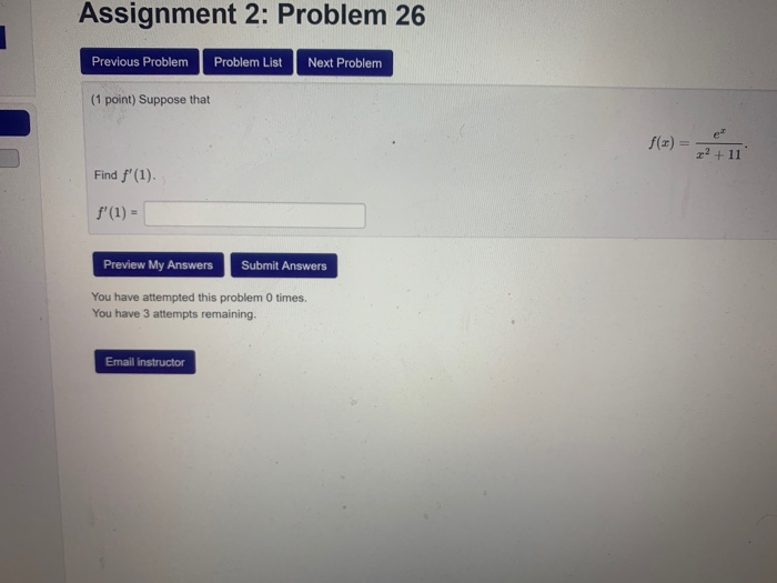 Solved Assignment 2: Problem 26 Previous Problem Problem | Chegg.com