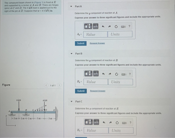 Solved The compound beam shown in (Figure 1) is fixed at E | Chegg.com