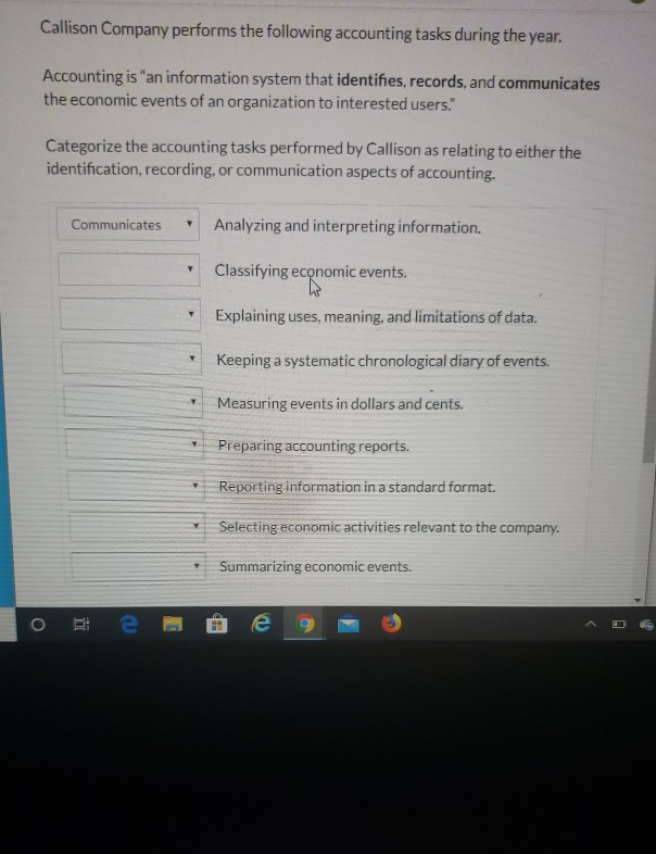 Solved Callison Company performs the following accounting