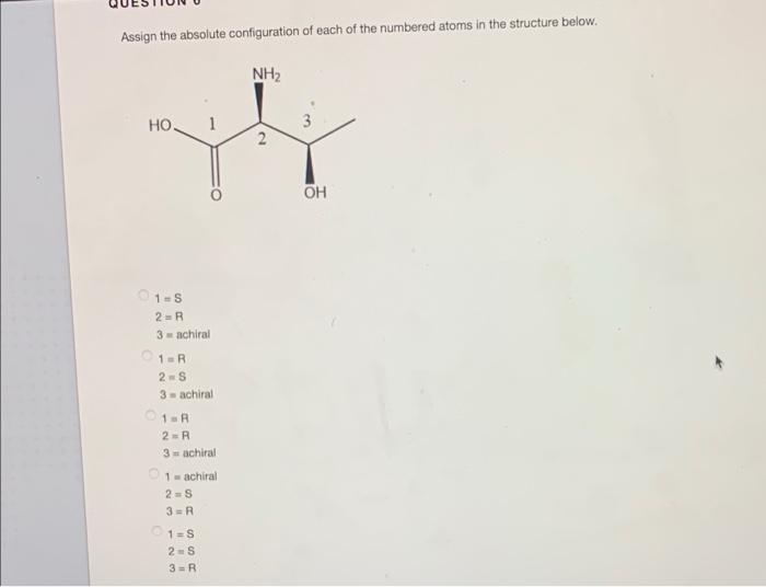 Solved Assign the absolute configuration of each of the | Chegg.com