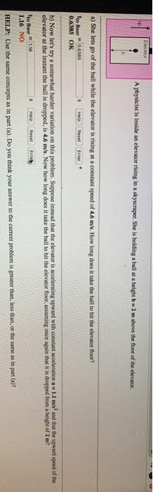 Solved A Physicist Is Inside An Elevator Rising In A Skys