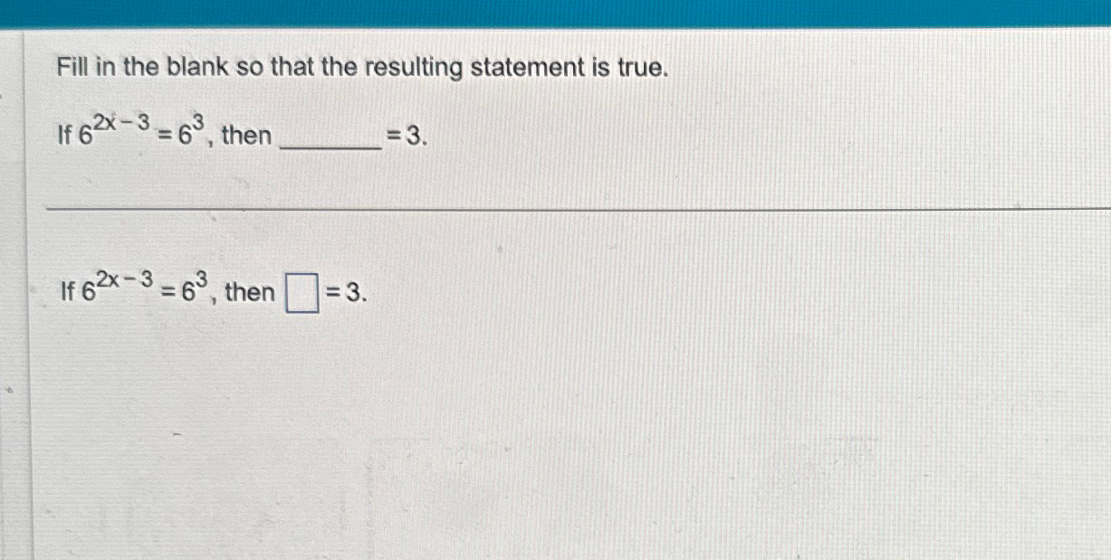 Solved Fill in the blank so that the resulting statement is | Chegg.com