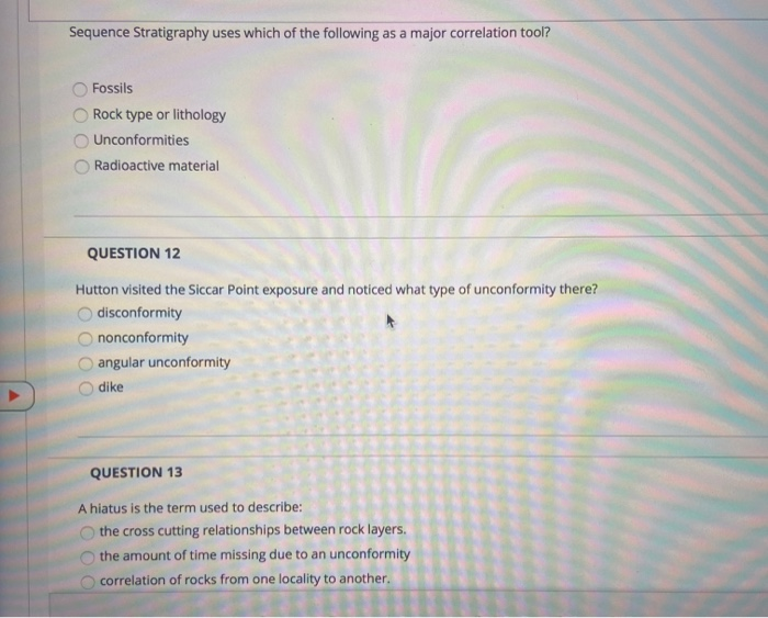 Solved Sequence Stratigraphy uses which of the following as | Chegg.com