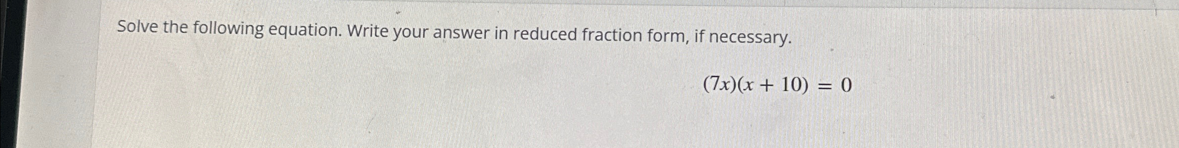 Solved Solve the following equation. Write your answer in | Chegg.com