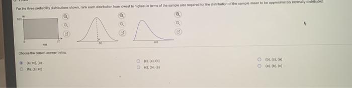 Solved For the three probability distribution shown to each | Chegg.com