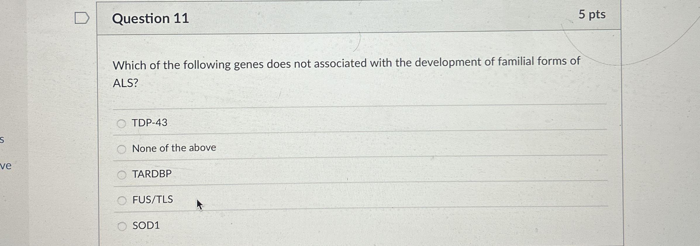 Solved Question 115 ﻿ptsWhich of the following genes does | Chegg.com