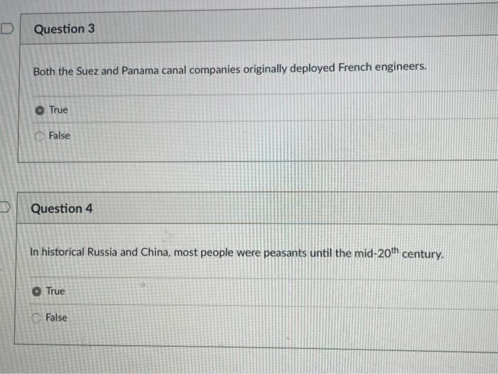 Solved Question 3 Both The Suez And Panama Canal Companies 