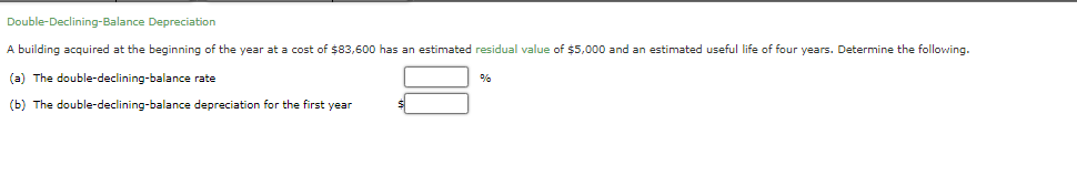 Solved Double Declining Balance Depreciation A ï The Chegg Solved Double Declining Balance Depreciation A ï The Chegg