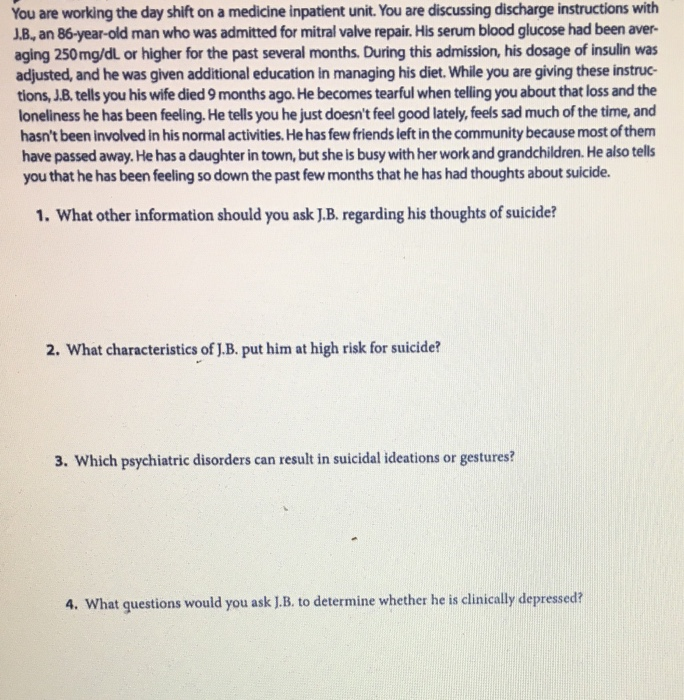 Solved You Are Working The Day Shift On A Medicine Inpati Chegg Com