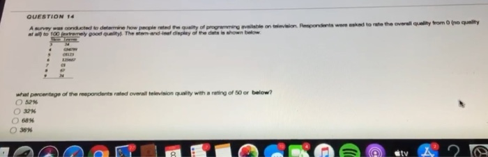 Solved QUESTION 14 A survey was conducted to determine p er | Chegg.com
