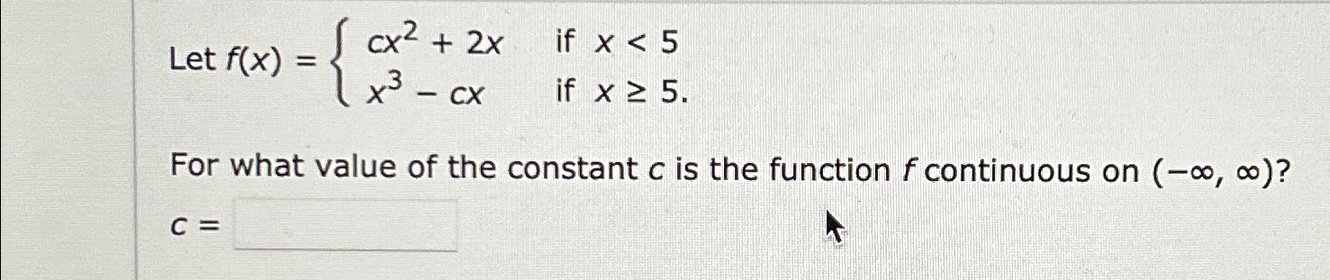 Solved Let F X {cx2 2x If X