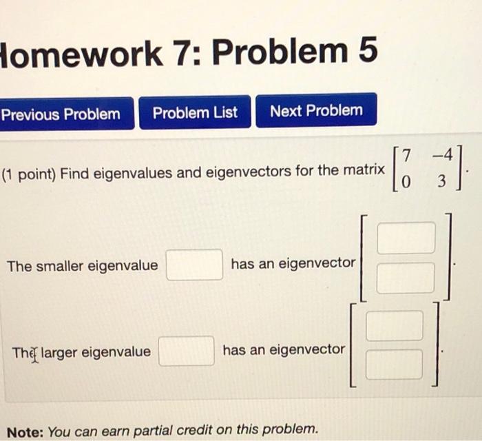 Solved Homework 7: Problem 5 Previous Problem Problem List | Chegg.com